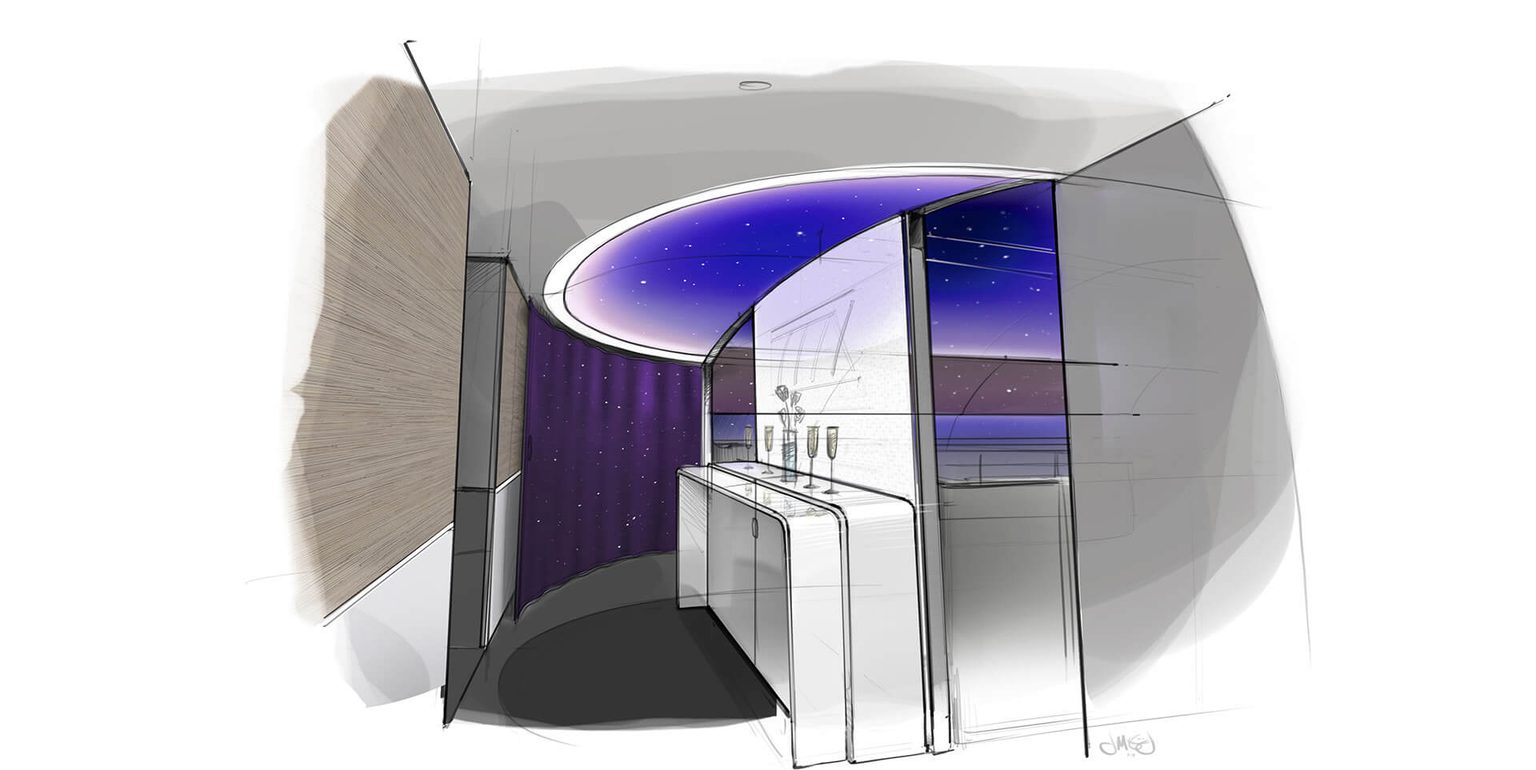 Illustration of 777X Door 1 entry