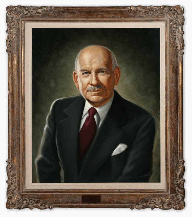 Painted portrait of Walter Dorwin Teague