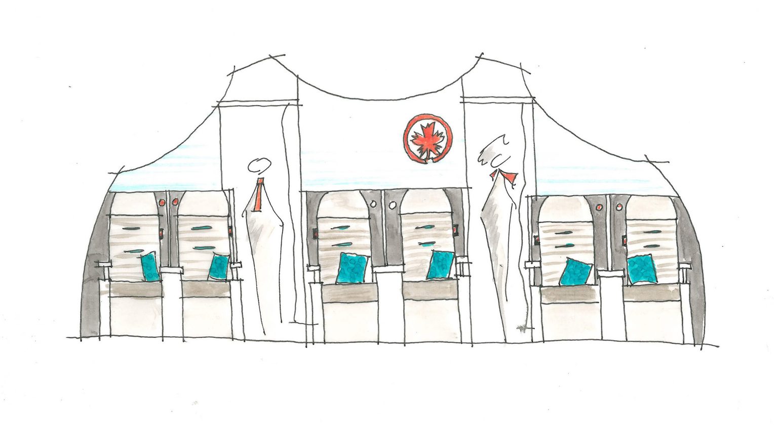 Air Canada First Class sketch