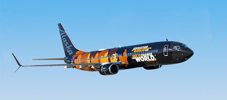 Alaska Airlines UNCF Livery Design