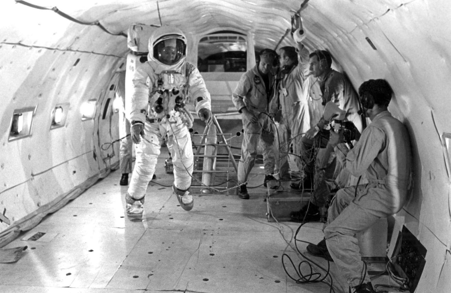 Astronauts training for the Apollo mission