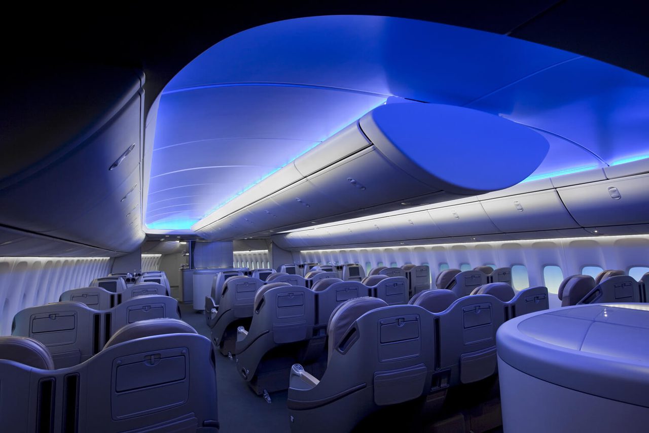 Boeing Sky Interior ceiling detail