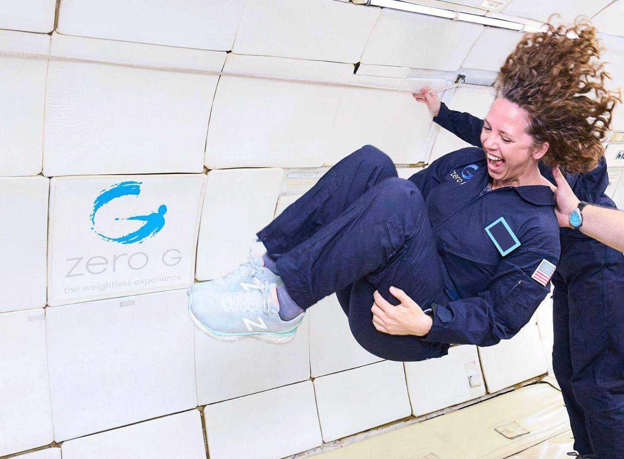 Jacqui Belleau on zero gravity flight