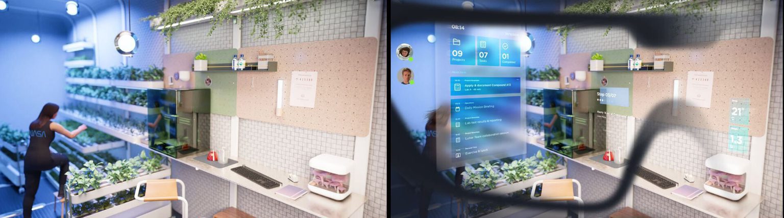 Digital UI on XR glasses