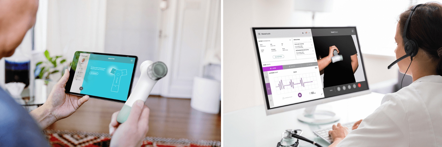 Patient and provider using HomeHealth