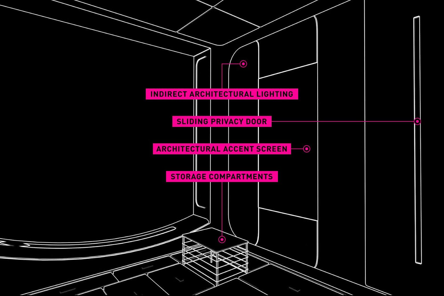 Spaceship bedroom suites drawing feature detail