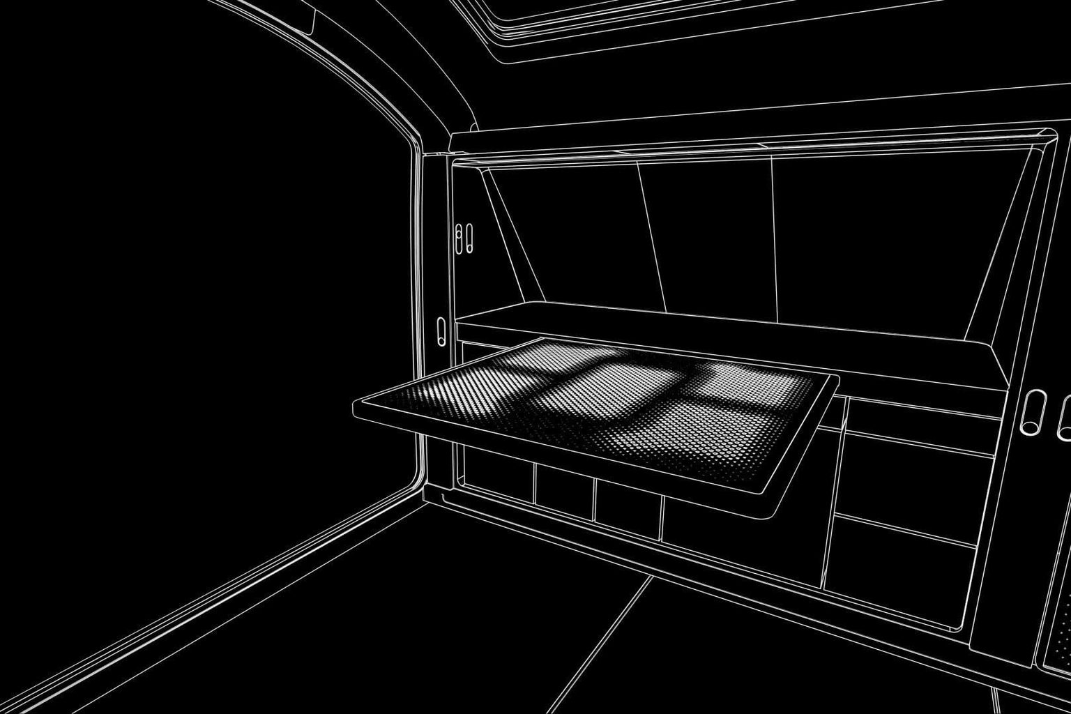 Spaceship living module drawing table detail