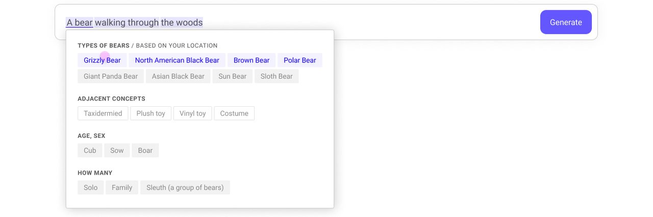 A concept for a user interface image generator by Teague