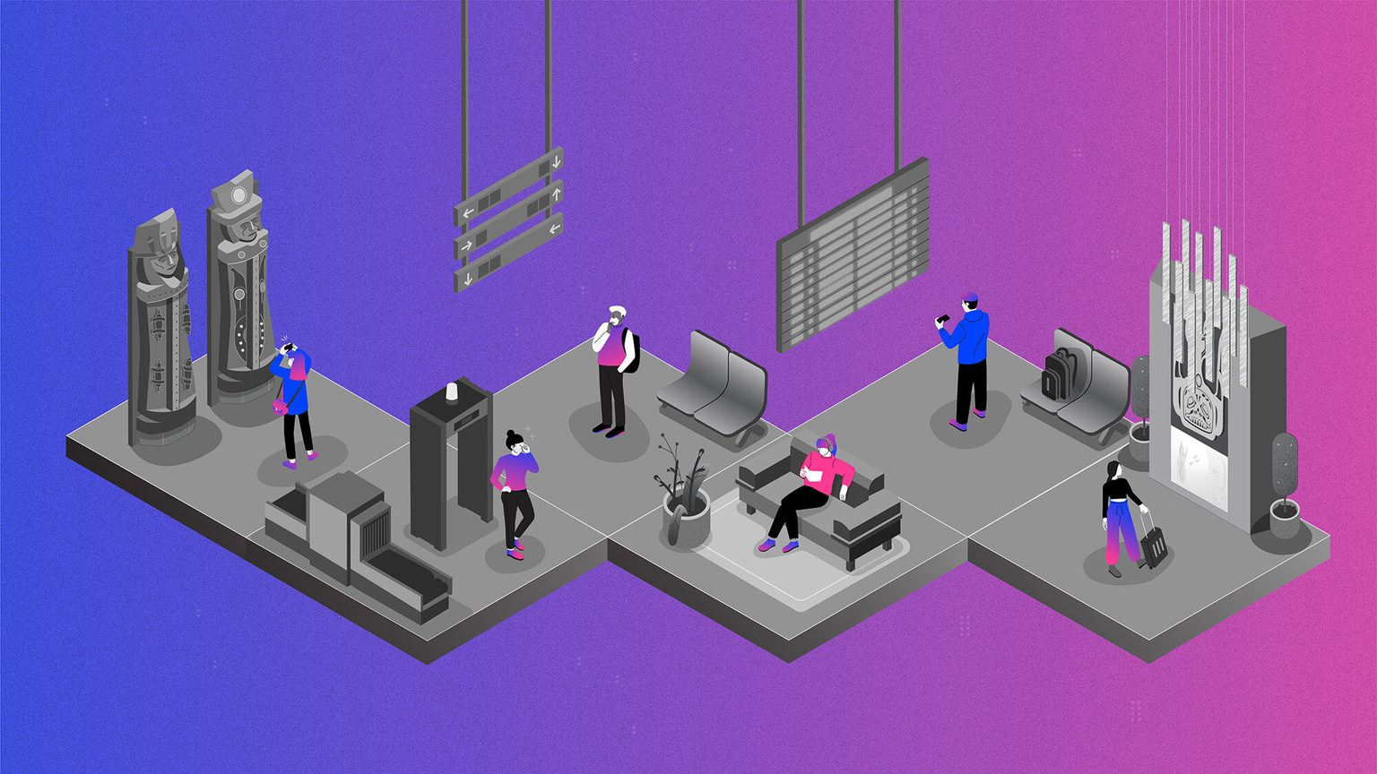 Illustration of Vancouver International Airport passenger personas