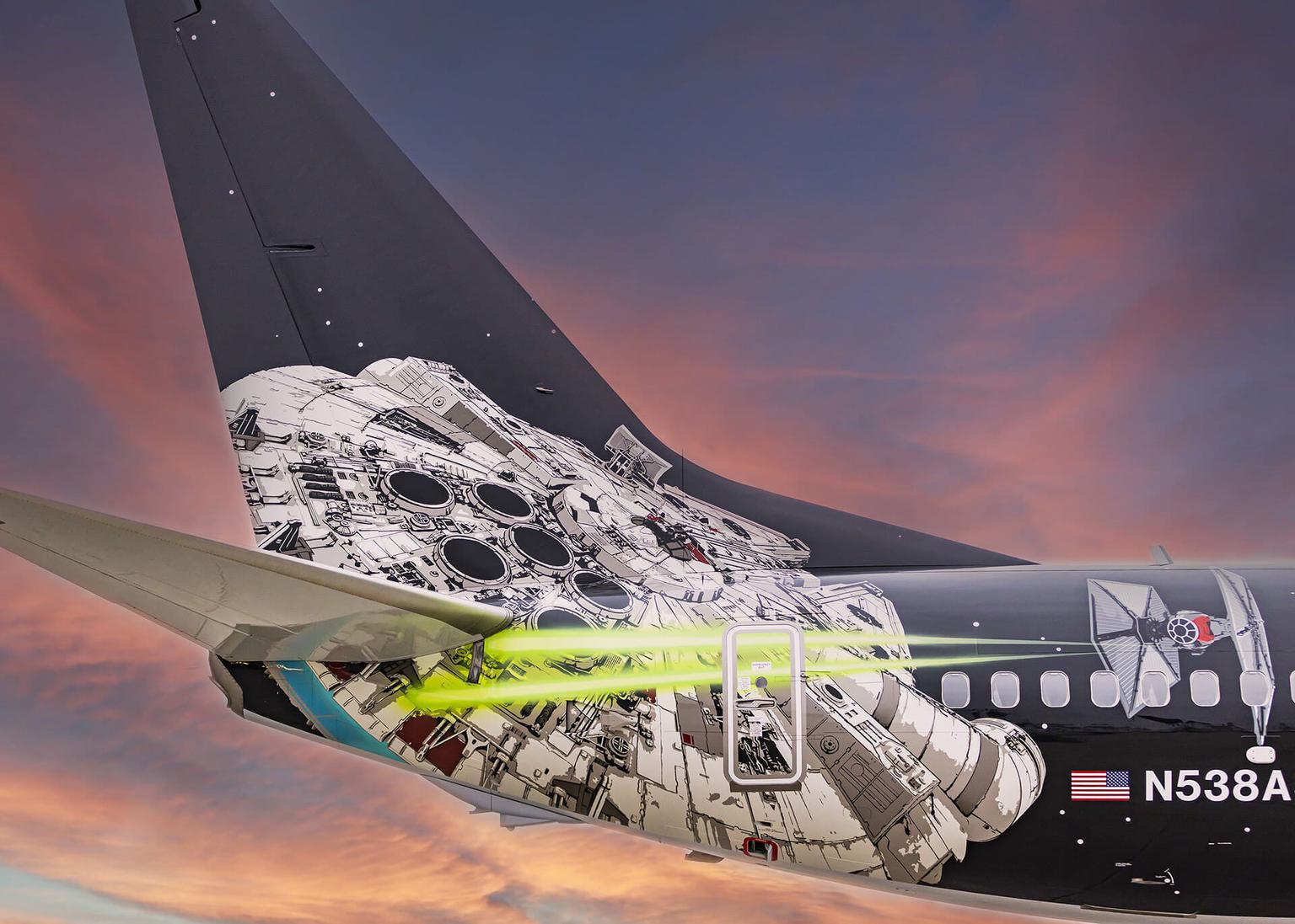 Alaska Airlines Star Wars Transport to the Disneyland Resort livery