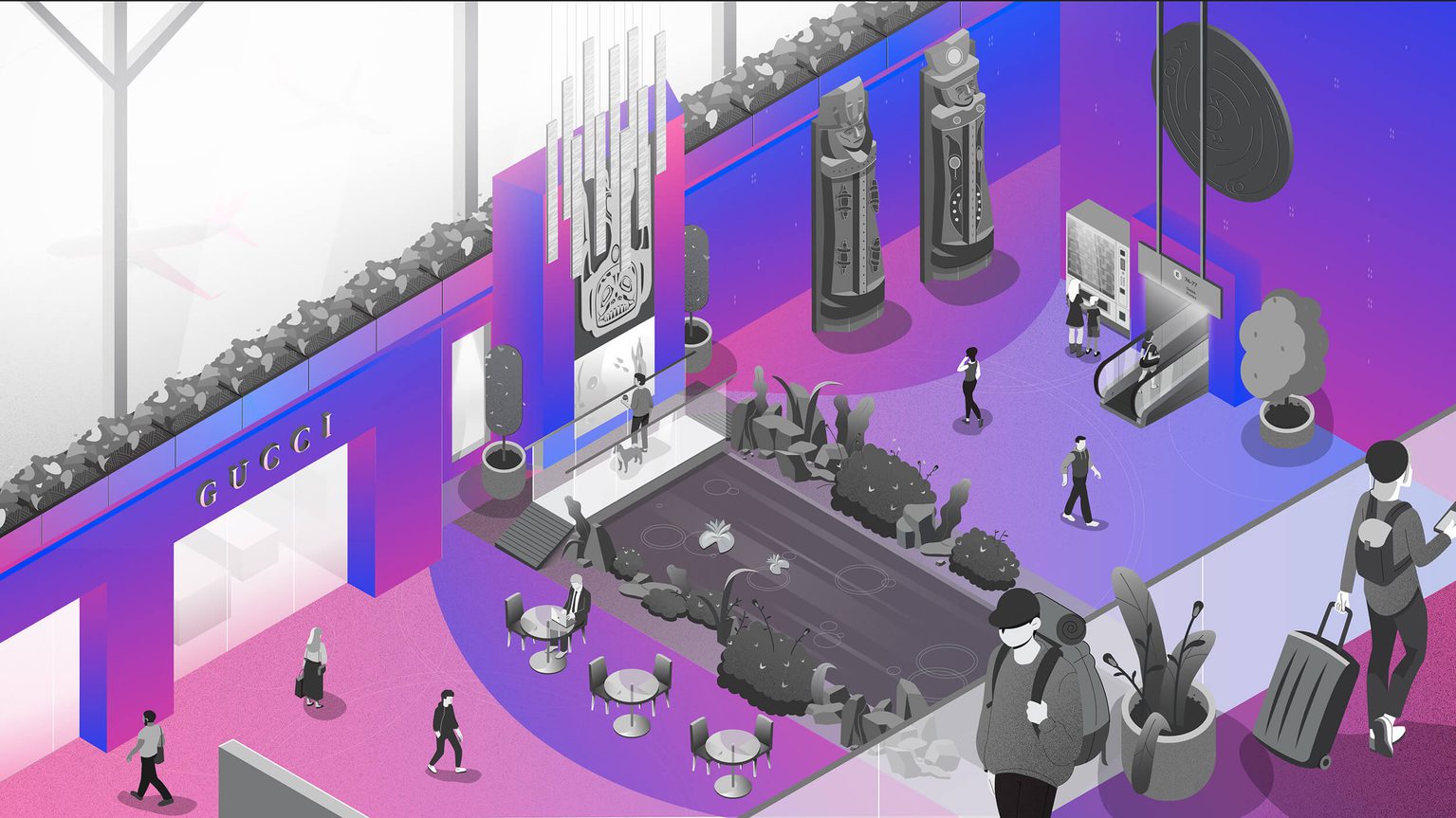 Illustration of Vancouver International Airport